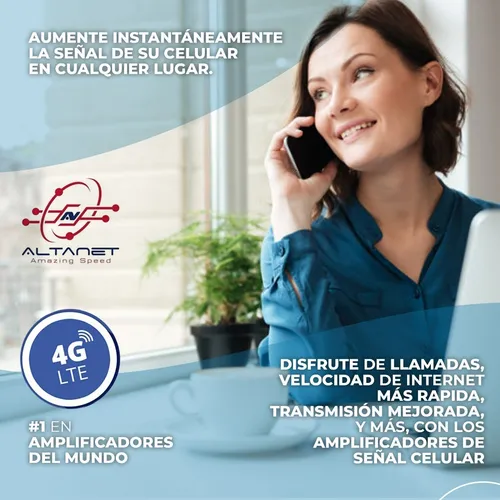 Amplificador Altanet Celular Y Datos 4g 15m Cable Banda 4 - imagen 2