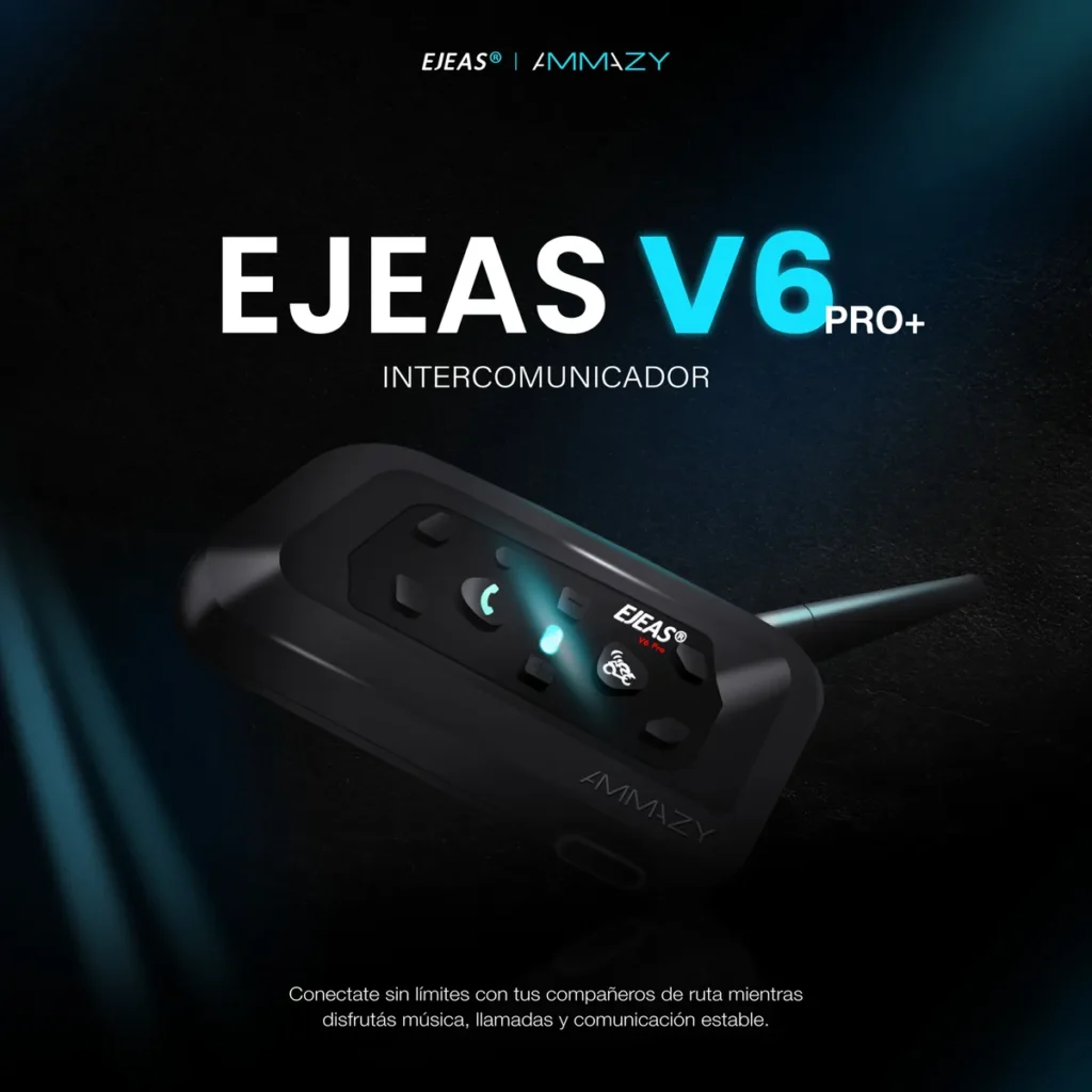 Combo 2 Intercomunicadores Moto Ejeas V6 Pro+ - imagen 2