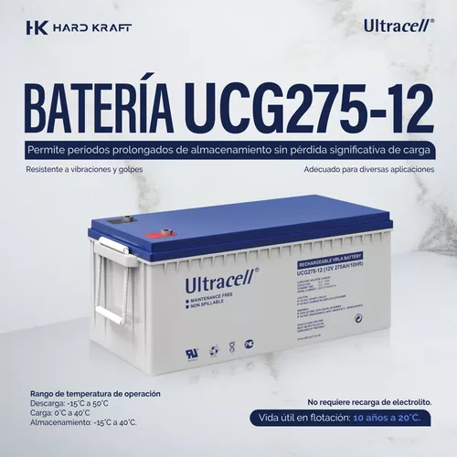 Batería Gel Ultracell UCG275-12 275Ah 12V Ciclo Profundo - imagen 2