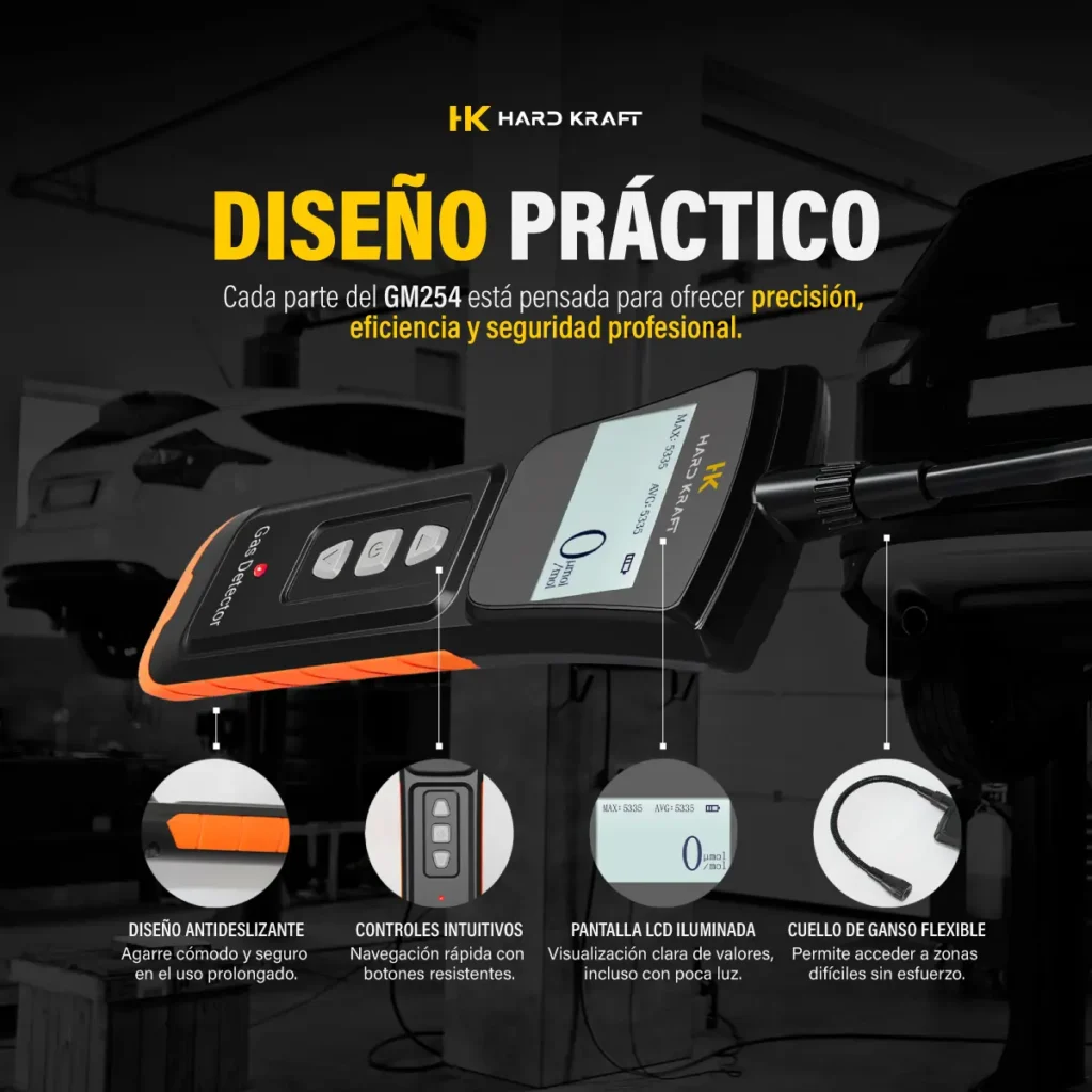 Detector de Metano Hardkraft GM254 NM393 0 a 10000 ppm - imagen 7