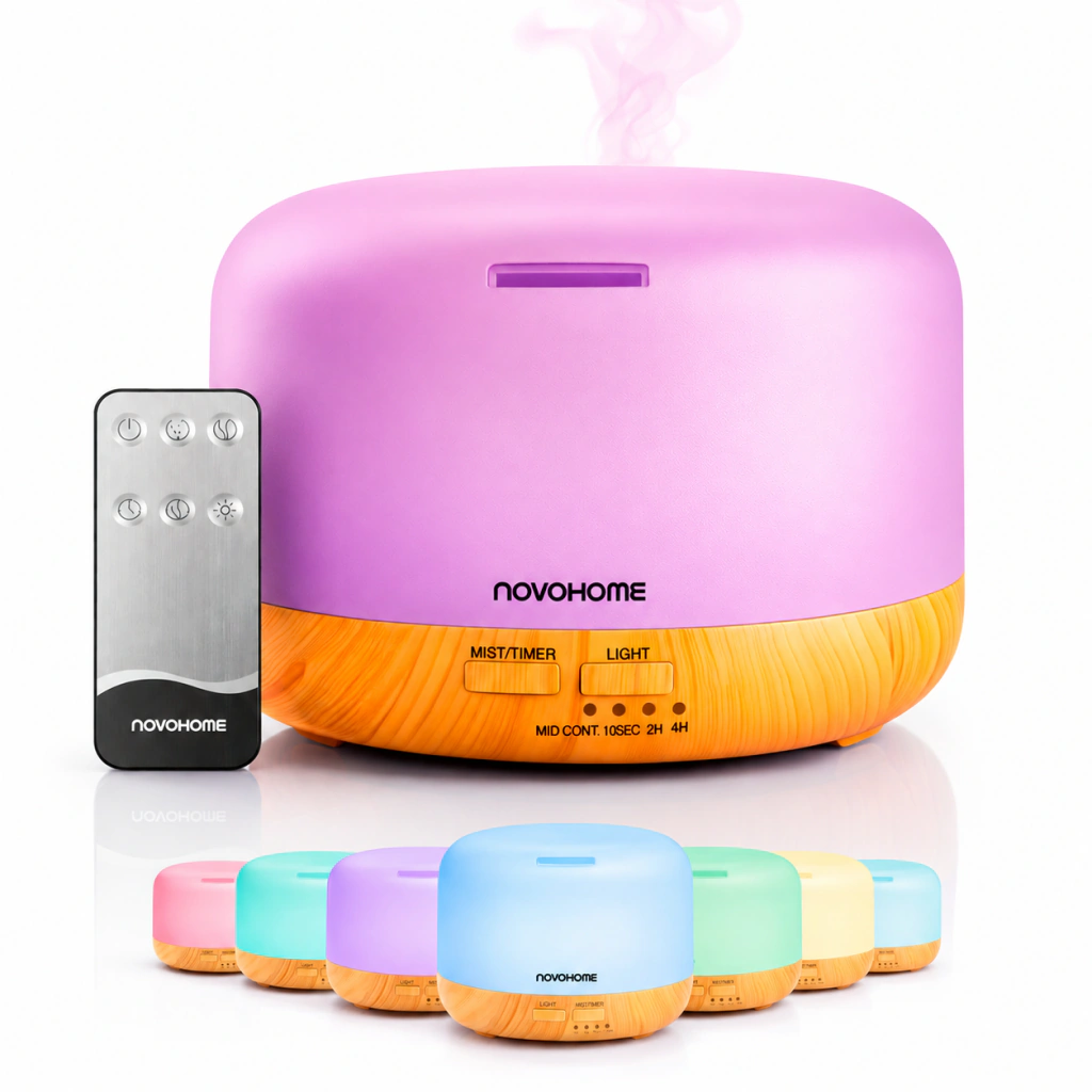 Humidificador Novohome Difusor Aromatico 300 Ml 7 Colores