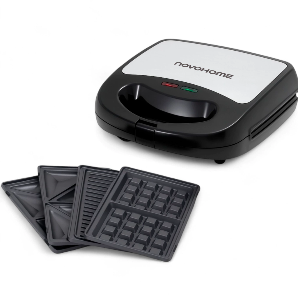 Sandwichera Waflera Parrilla 3 En 1 Novohome Sm1200 760w