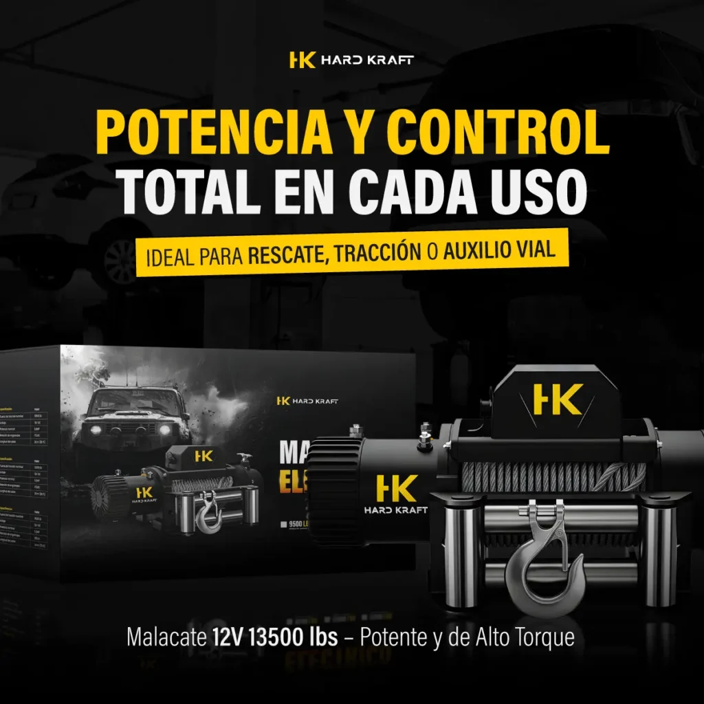 Malacate Eléctrico Hardkraft HK-DW13500 13500 lb 12V - imagen 4