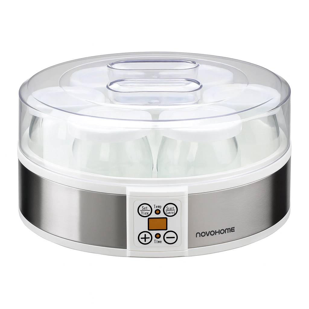Yogurtera Novohome Eléctrica 1.2 Litros 7 Frascos De 180ml