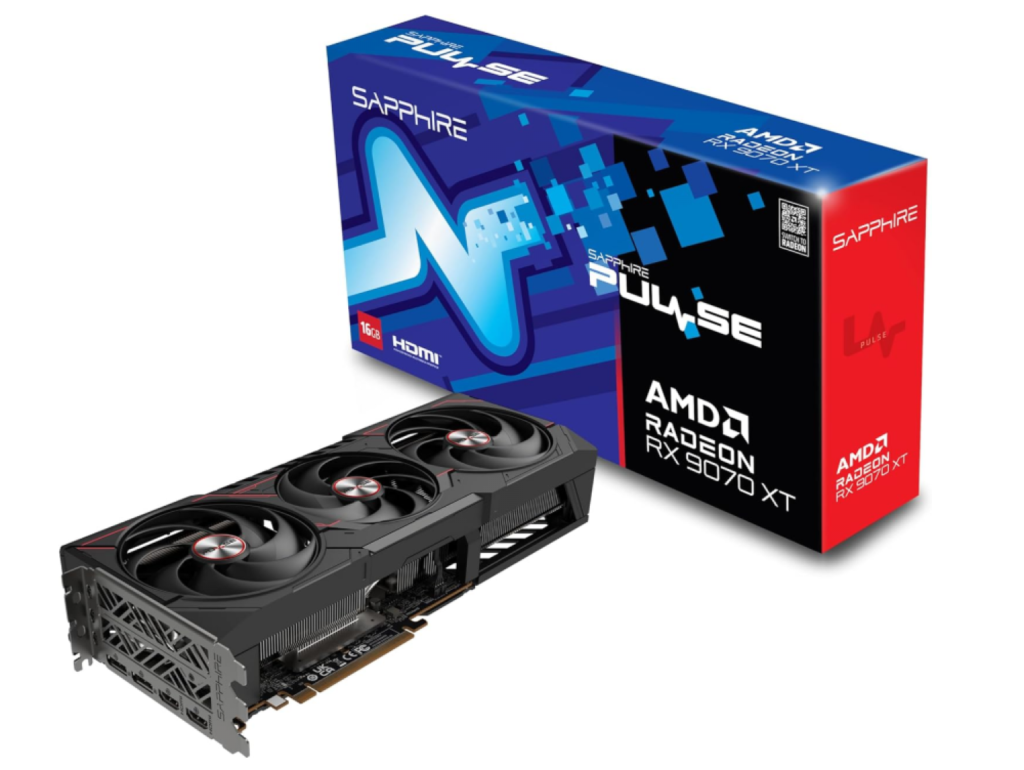 Placa de video Sapphire Pulse Radeon RX 9070 XT 16GB