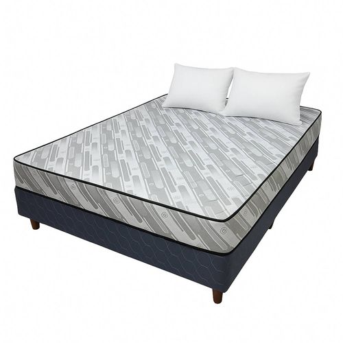 Colchón de Espuma Estelar 140x190cm + Sommier 2 Plazas con Almohadas