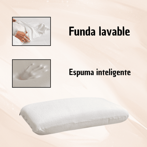 Set de 2 almohadas Harmony viscoelásticas rectas - imagen 3