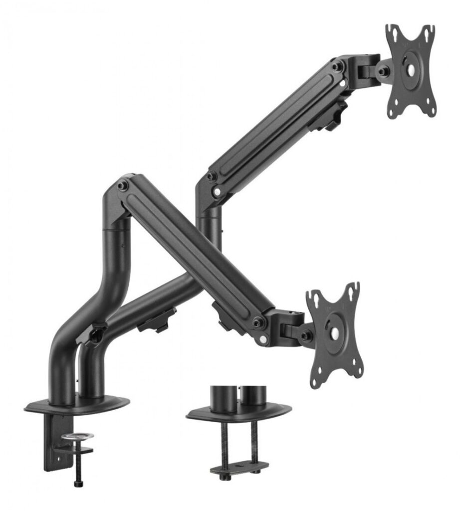 Soporte doble de escritorio para monitores Intelaid IT-DGB2E