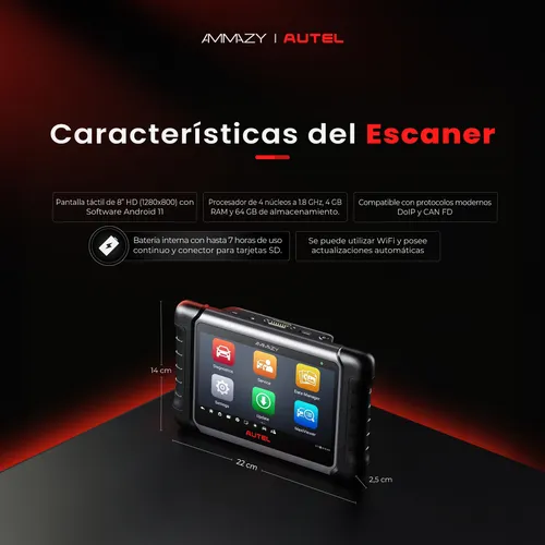 Scanner automotriz Autel MaxiCheck MX808S - imagen 4