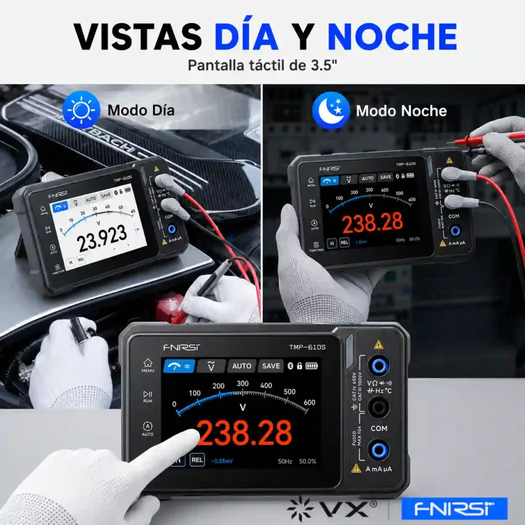 Multímetro Osciloscopio FNIRSI TMP-610S 3 en 1 - imagen 14