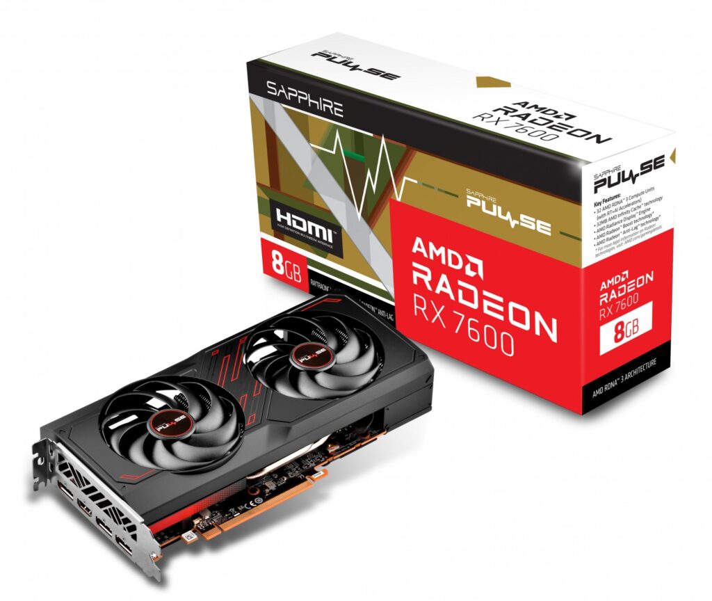 Placa de video Sapphire Pulse Radeon RX 7600 OC 8GB