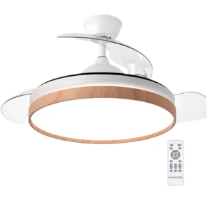 Ventilador Novohome De Techo C/Aspas Retractiles y Luz Led