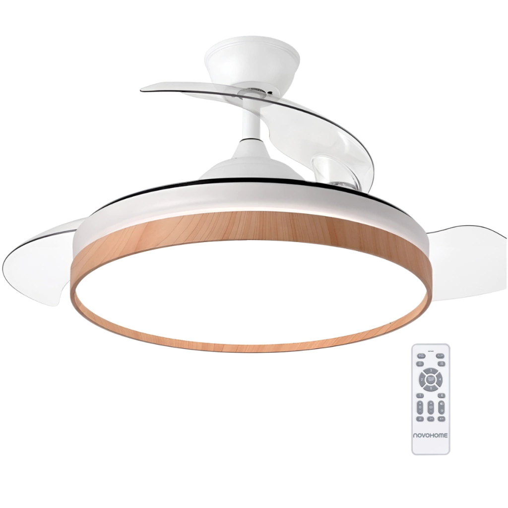 Ventilador Novohome De Techo C/Aspas Retractiles y Luz Led