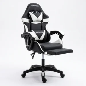 Silla Gamer C/apoyapiés Novohome Ergonómica Cuero Sintético