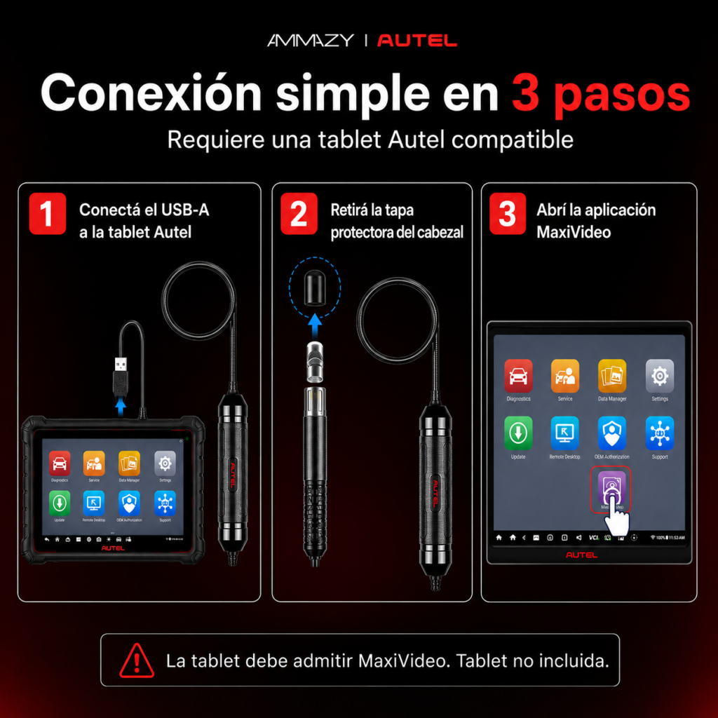 Cámara de inspección Autel Maxivideo Mv105s 5.5mm Usb Led Ip67 - imagen 4