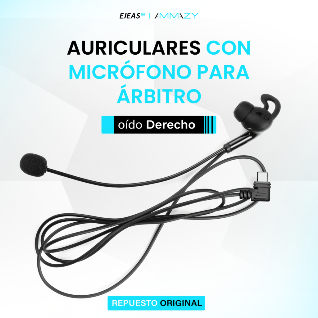 Auricular c/micrófono para árbitro Ejeas USB-C - imagen 2
