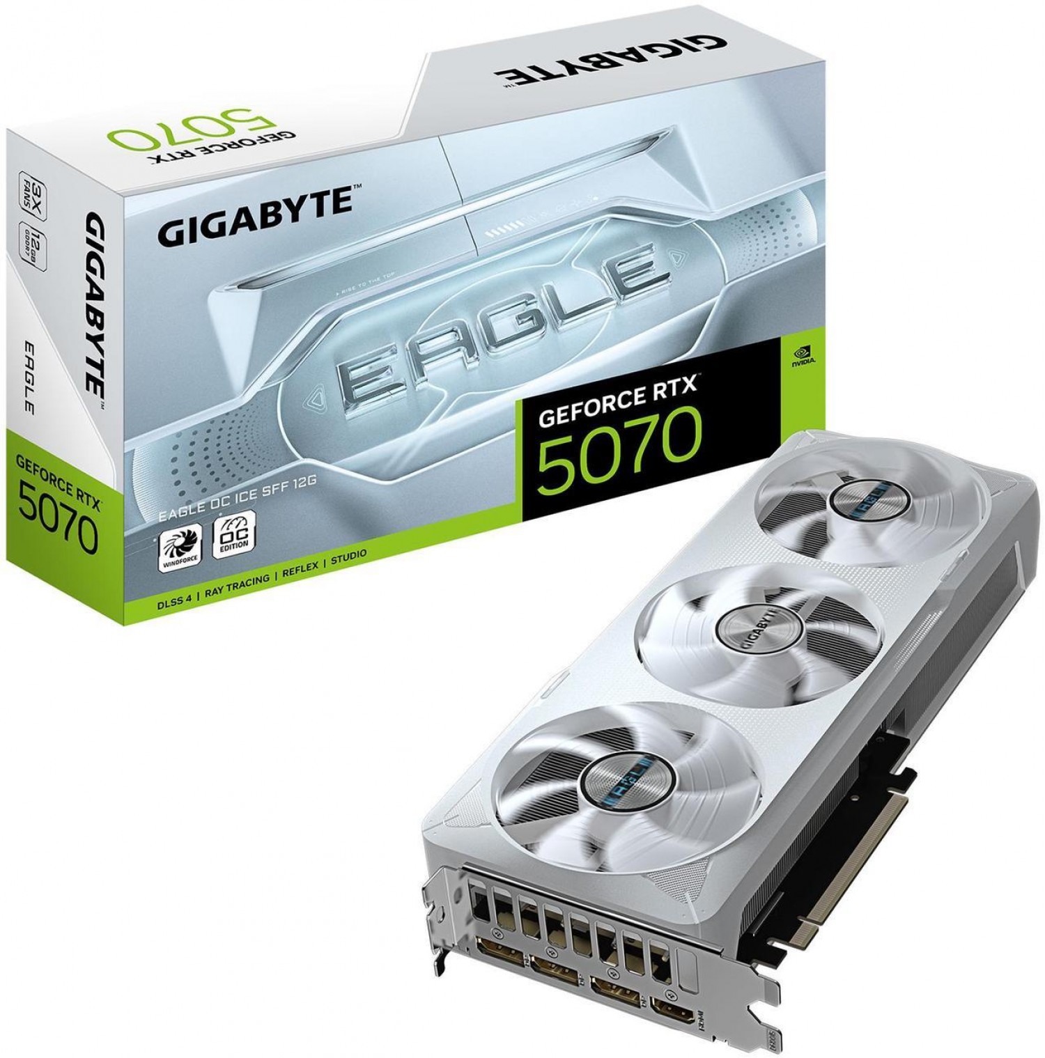 Placa de video Gigabyte RTX 5070 Eagle OC Ice 12GB