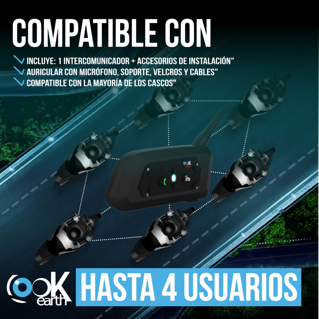 Intercomunicador EJEAS V6 PRO+ LookEarth - imagen 3