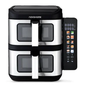 Freidora Novohome De Aire Doble Canasto 12 L Vertical 1700 W