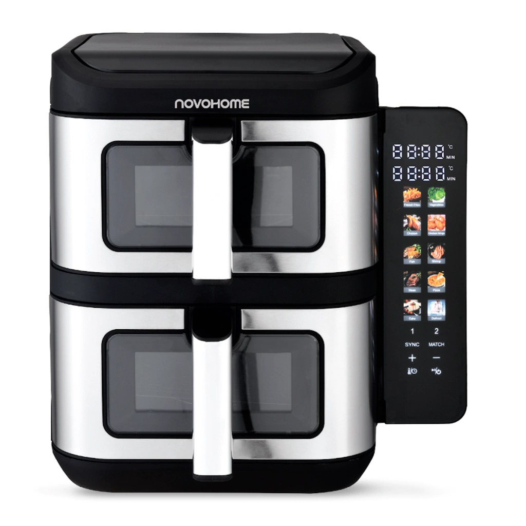 Freidora Novohome De Aire Doble Canasto 12 L Vertical 1700 W