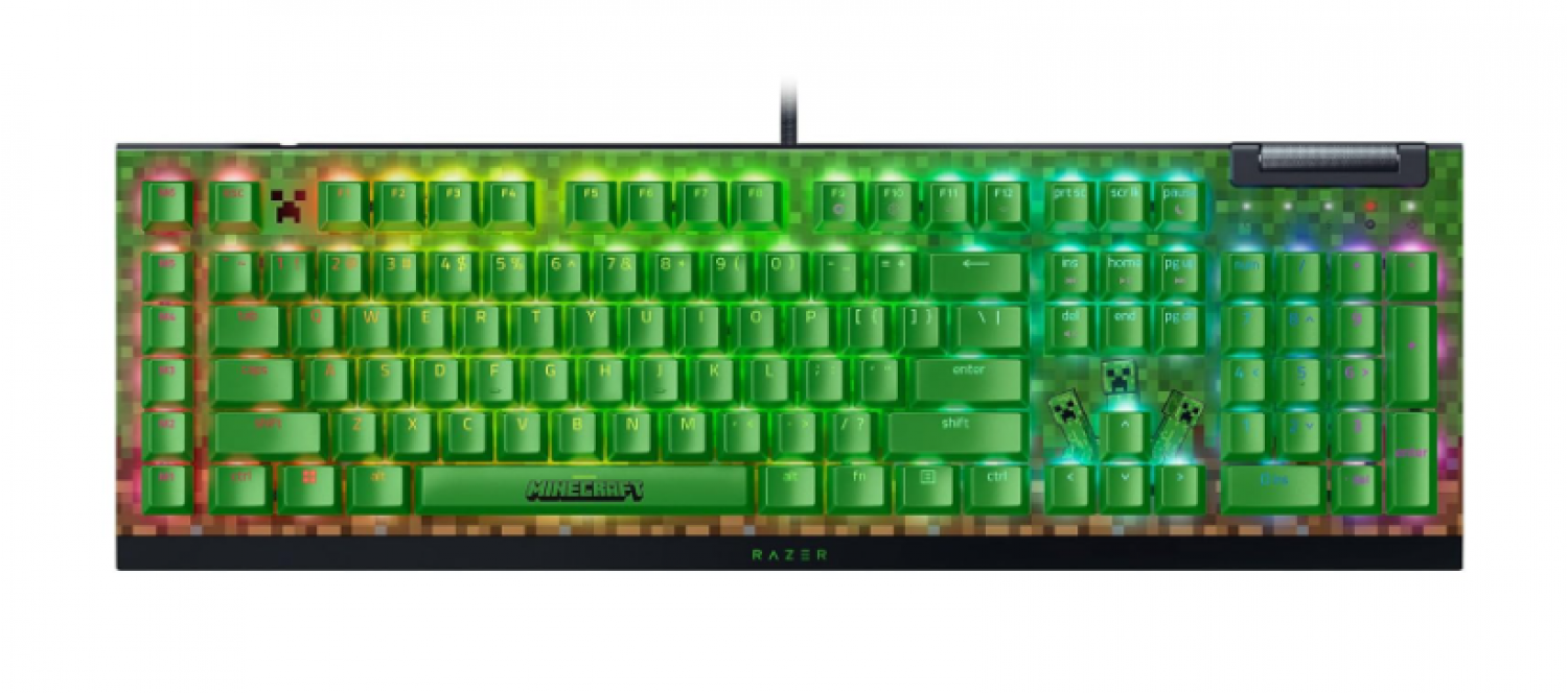 Teclado Razer BlackWidow V4 X Minecraft Edition
