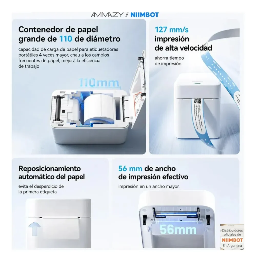 Impresora Térmica Pórtatil Niimbot K2 - imagen 2