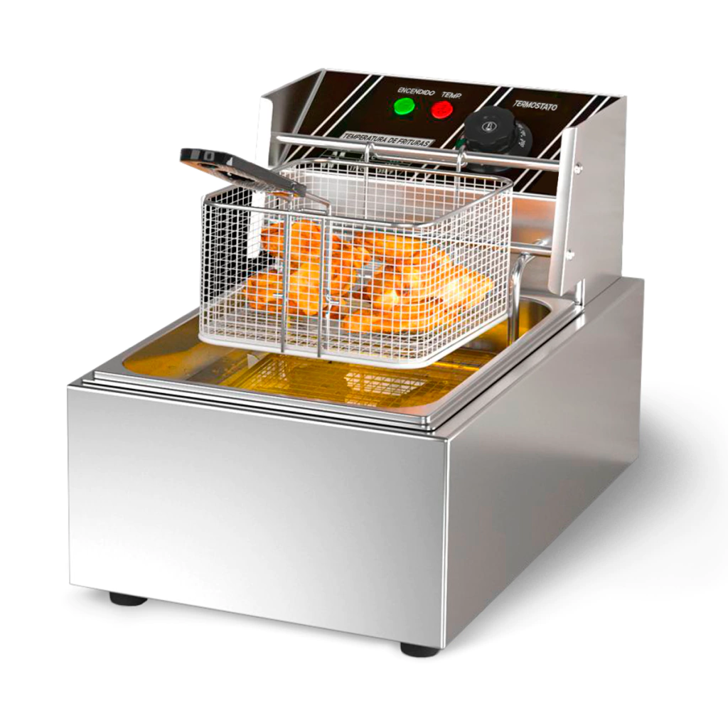 Freidora Novohome Eléctrica de Aceite 10L 2500 W Acero Inox.