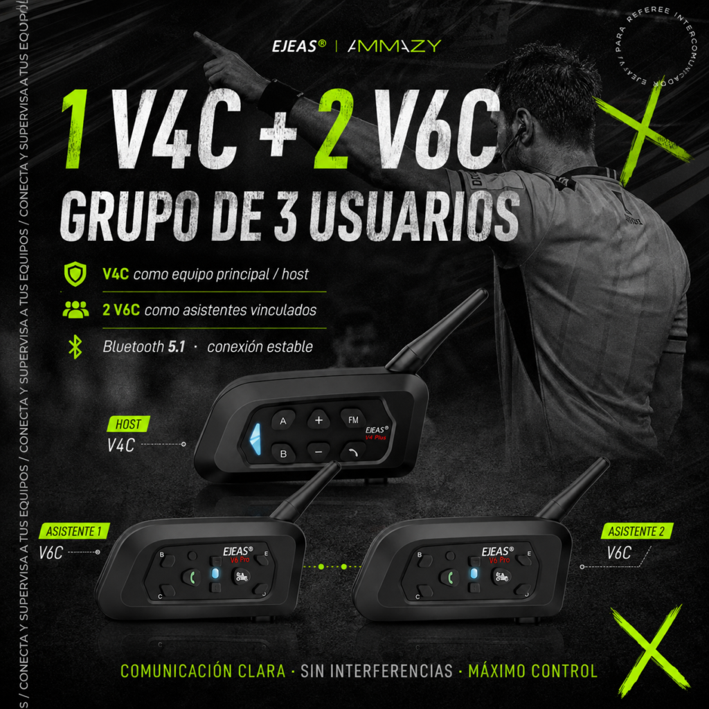 Combo 3 intercomunicadores Ejeas 2xV6C 1xV4C - imagen 3