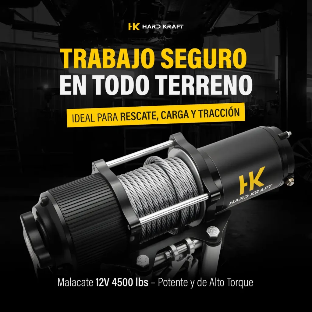 Malacate Eléctrico Hardkraft HK-DW4500 12V 4500 lb - imagen 3