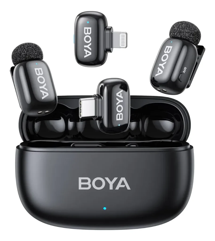 Kit De Micrófonos Corbateros Boya Mini 2 01 Usb-c Lightning