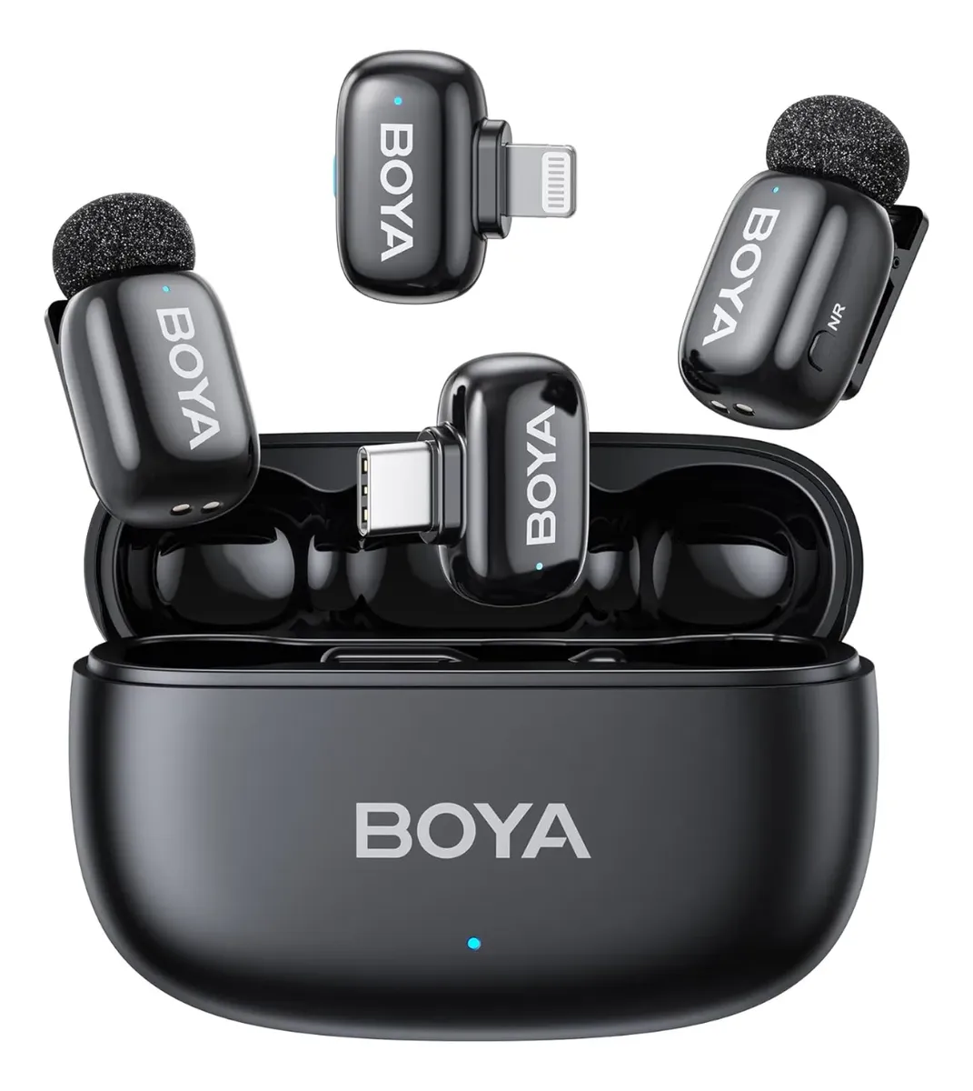Kit De Micrófonos Corbateros Boya Mini 2 01 Usb-c Lightning