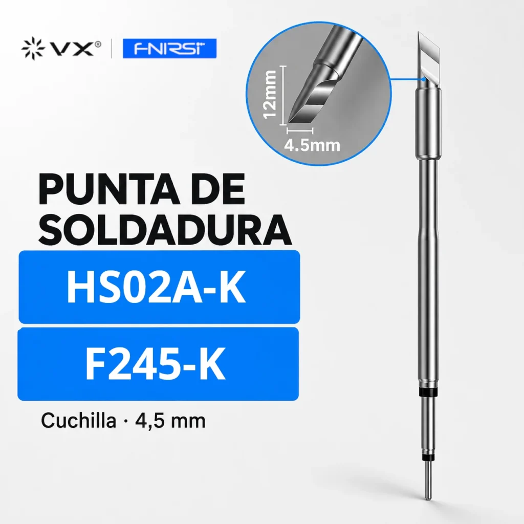 Punta F245 Cuchilla para Soldador FNIRSI HS-02 - imagen 5