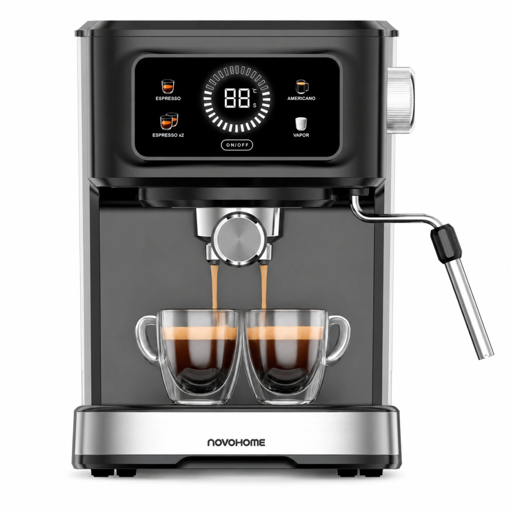 Cafetera Novohome Expresso 3 en 1 C/vaporizador 1.5l 20 Bar