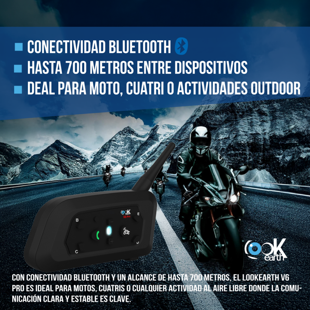 Intercomunicador EJEAS V6 PRO+ LookEarth - imagen 4