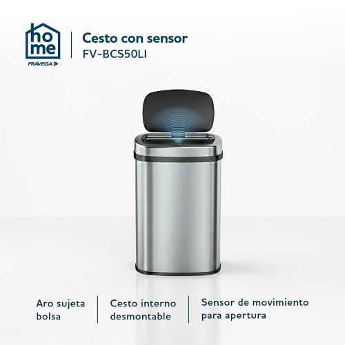 Cesto de basura Fravega Home con Sensor 50 L - imagen 2