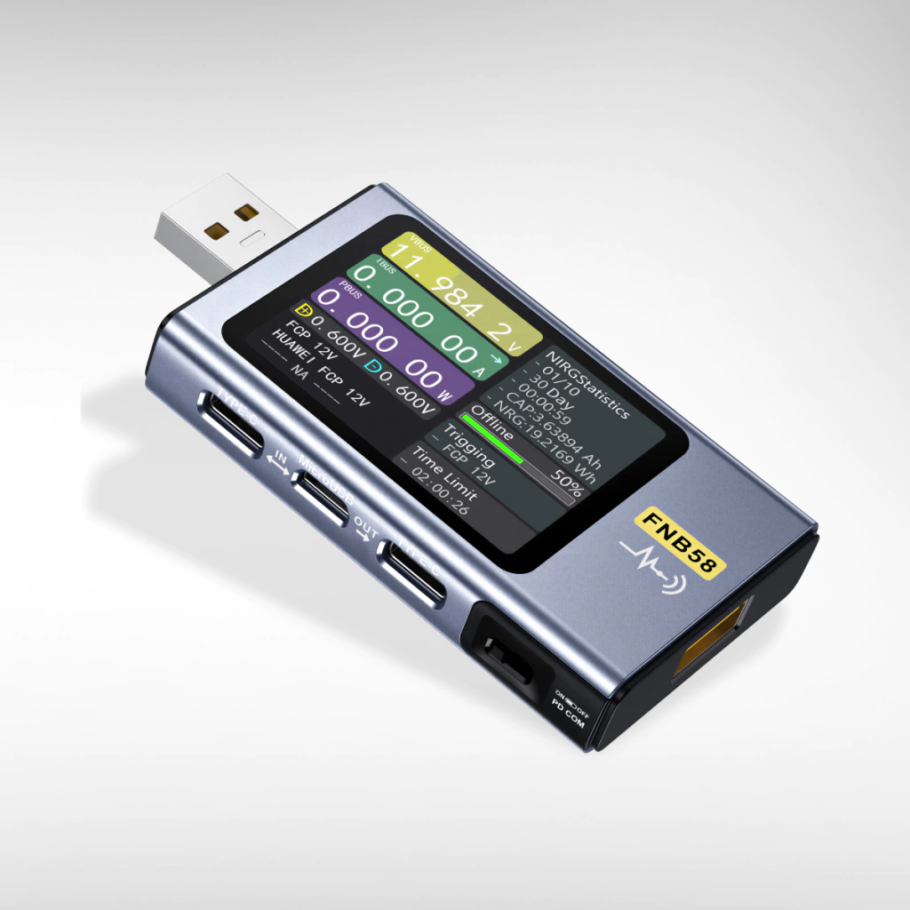 Tester USB FNIRSI FNB58 BT Carga Rápida 140 W - imagen 4