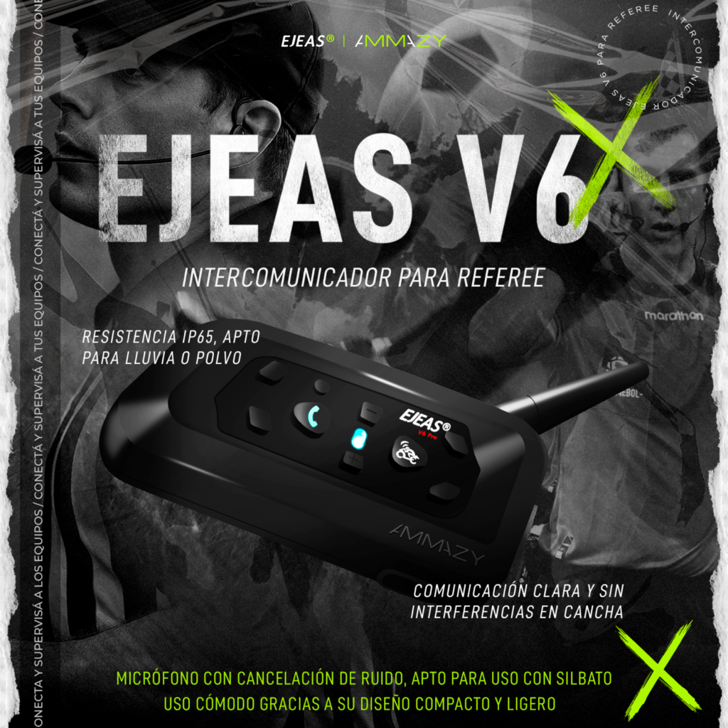 Intercomunicador Arbitros EJEAS V6C Bluetooth In Ear - imagen 2