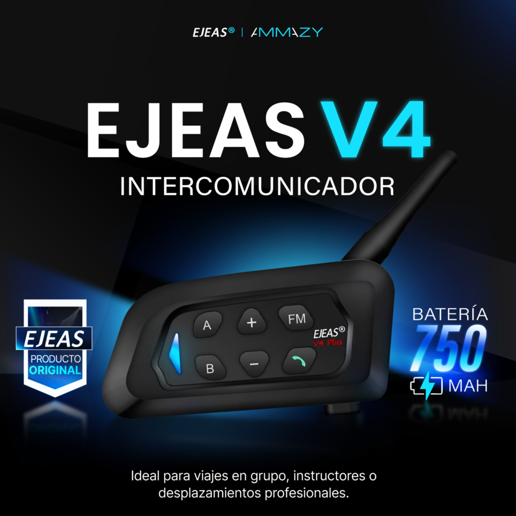 Intercomunicador Moto Ejeas V4 Plus Bluetooth - imagen 2
