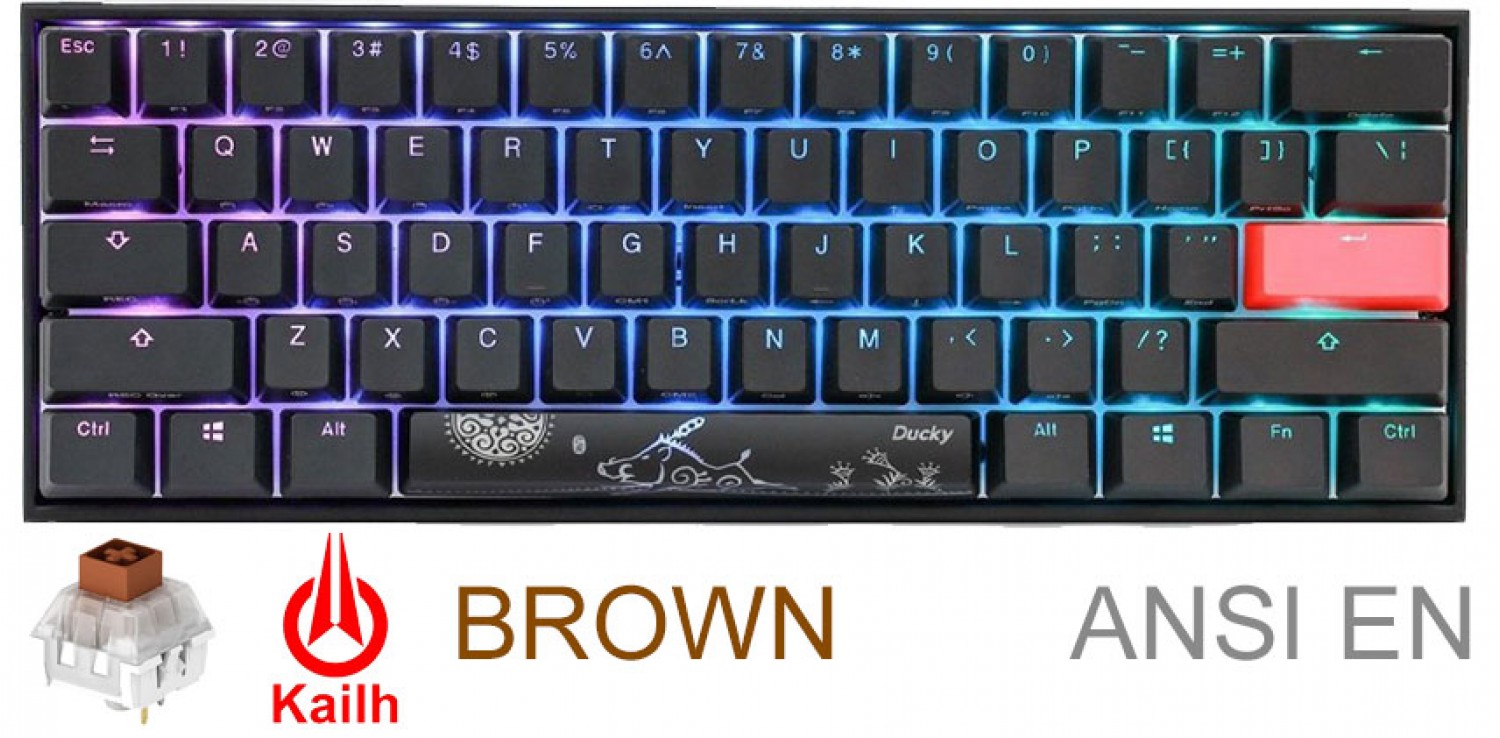 Teclado Ducky Mecha Mini V2 RGB Kailh BOX Brown