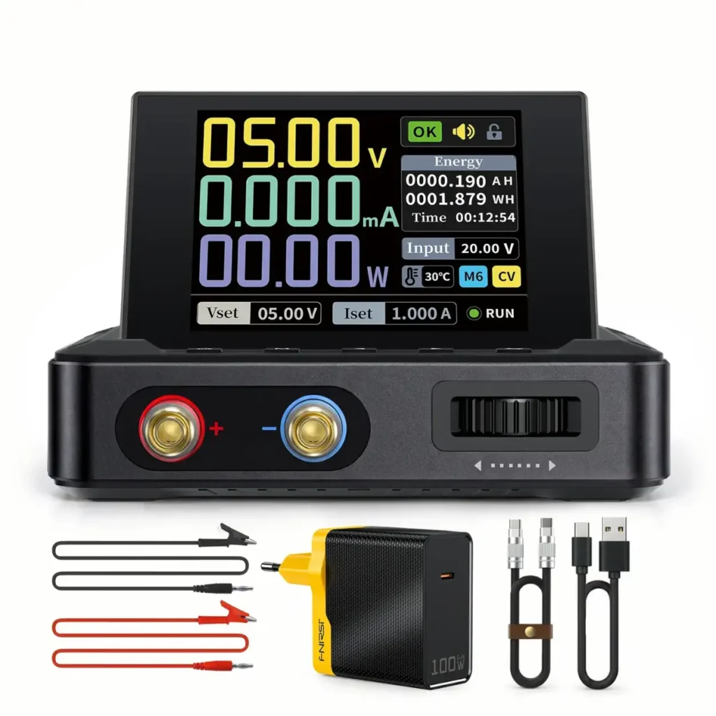 Fuente Programable FNIRSI DPS-150P Plus 150W + GaN 100W