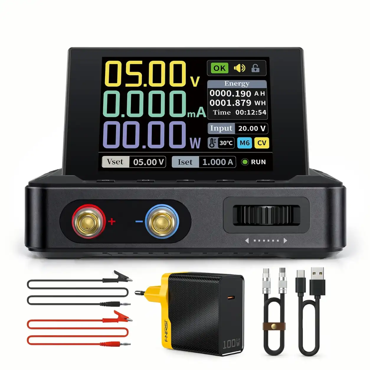 Fuente Programable FNIRSI DPS-150P Plus 150W + GaN 100W