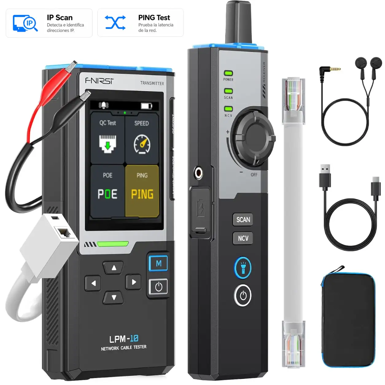 Tester de Red FNIRSI LPM-10C