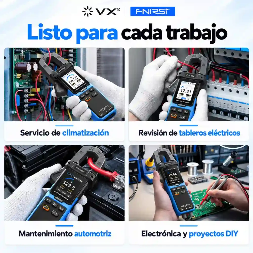 Pinza Amperimétrica FNIRSI DMC-600 AC/DC 600 A Bluetooth - imagen 8